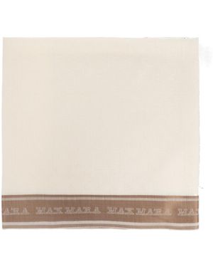 Max Mara Silk, Cashmere And Wool Stole - White
