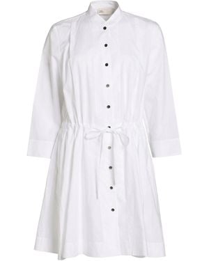 Tory Burch Solidcolor Longsleeve Shirtdress - White