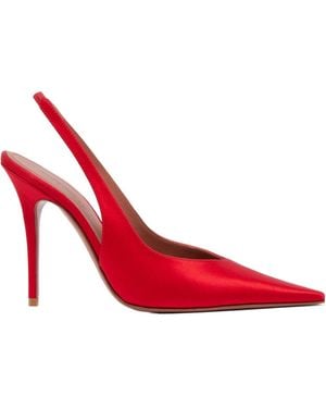 AMINA MUADDI Anok Sling 105 Satin - Red