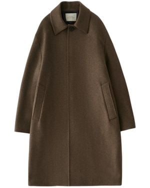 Studio Nicholson Long-Sleeved Coat With A Lapel Collar - Brown