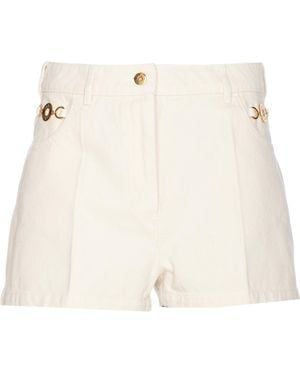 Patou Embellished High-Waist Shorts - Natural