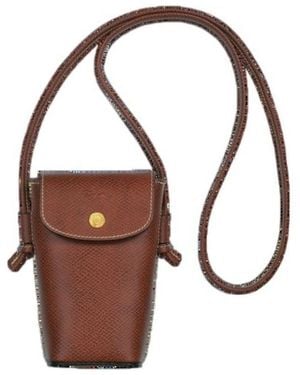 Longchamp Compact Flap Shoulder Bag - Brown