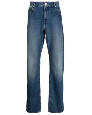 Isabel Marant Logo-Patch Straight-Leg Jeans - Blue