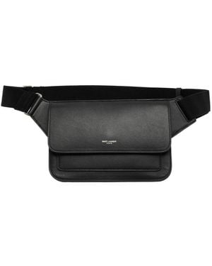 Saint Laurent Leather Belt Bag - Black