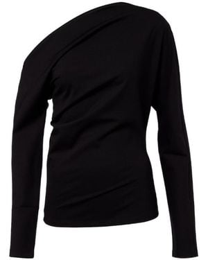 Rohe Draped One-Shoulder Top - Black