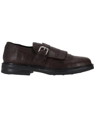 P.A.R.O.S.H. Buckle Fringed-Detail Monk Shoes - Black