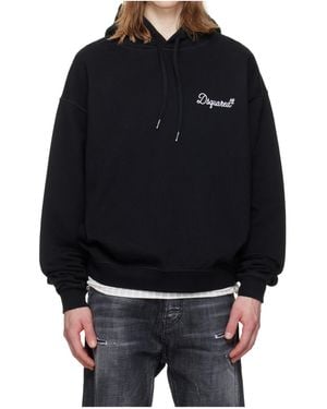 DSquared² D2 Long-Sleeved Hoodie - Black