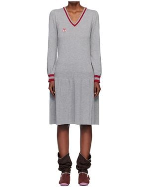 Kiko Kostadinov V-Neck Dress - Grey