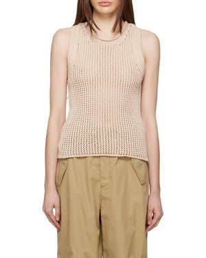 Dion Lee Grid Mesh Tank Top - Natural