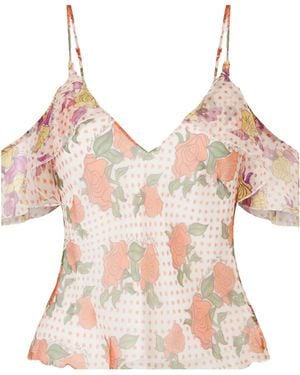 Donde Esteban Printed Chiffon Top - Pink