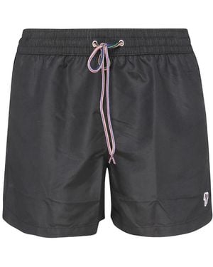 Paul Smith Zebra-Patch Swim Shorts - Grey