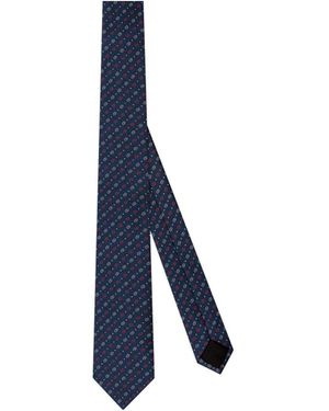 Dior Cd Jacquard Logo Tie - Blue