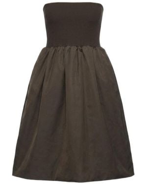 Amomento Shirring Flare Skirt - Black