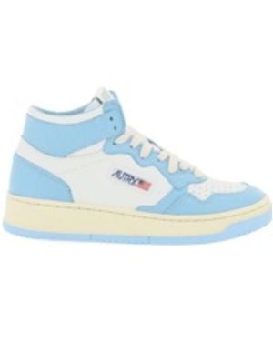 Autry Paneled High-Top Sneakers - Blue