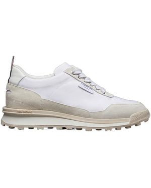 Thom Browne Tech Lace-Up Runner Trainers - White
