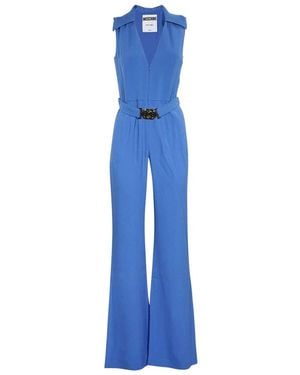 Moschino V-Neck Jumpsuit - Blue