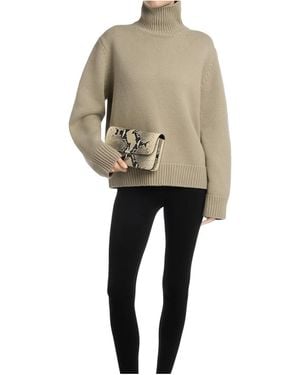 TOTEME Long-Sleeve Turtleneck Sweater - Natural