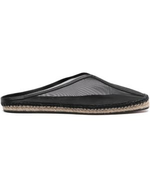 TOTEME Totême Semi-Sheer Square Toe Espadrilles - Brown