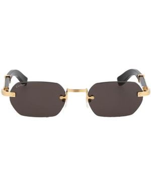 Cartier Rectangle Frame Sunglasses - White