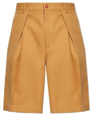 CASABLANCA Pleat-Detailing Shorts - Yellow