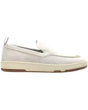 Lanvin Contrast-Panel Loafers - White