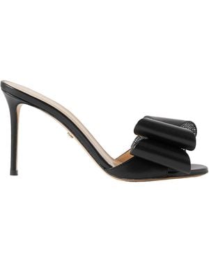 Mach & Mach Round-Headed High-Heeled Sandals - Black