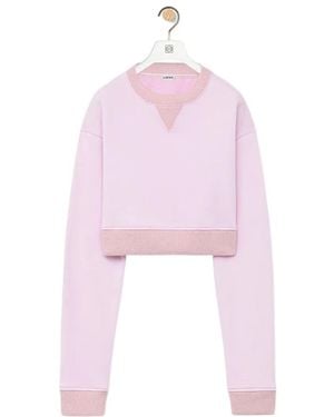 Loewe Cropped Sweatshirt - Pink