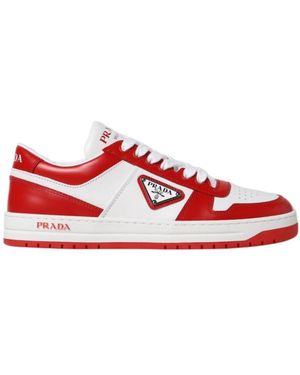 Prada Downtown Logo Casual Trainers - Red