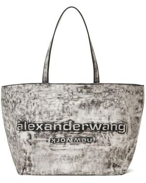 Alexander Wang And Leather Punch Tote - White