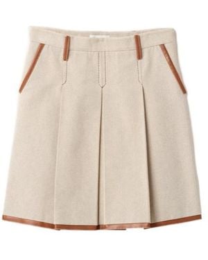 Miu Miu Canvas Skirt - Natural