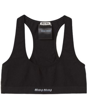 Miu Miu Seamless Racerback Top - Black