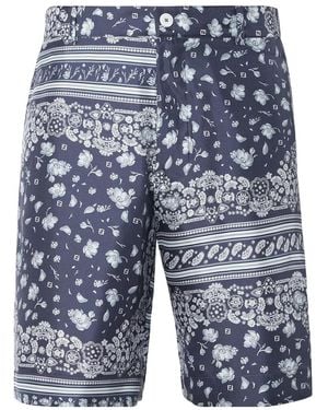 Fendi Bandana Printed Bermuda Shorts - Blue
