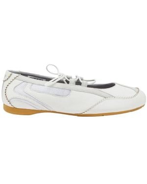 DIESEL D-Mile Leather Sneakerinas - White