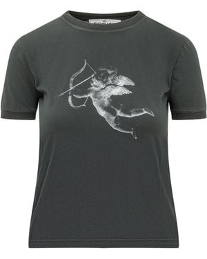 Fiorucci Cherub Print Baby T-Shirt - Gray