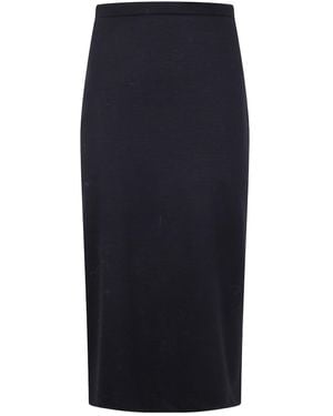 Harris Wharf London Wool Skirt - Blue