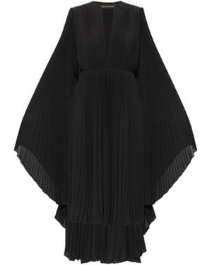 Balenciaga Pleated Maxi Dress - Black