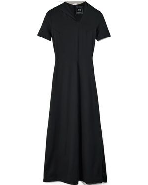 Y-3 Lace-Up Long Dress - Black