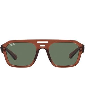 Ray-Ban Corrigan Irregular Frame Sunglasses - Green