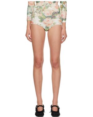 Simone Rocha Floral Knit Underwear - White