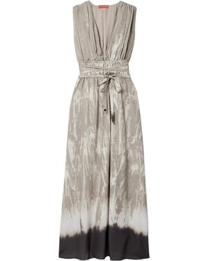 Altuzarra Shirred Printed Maxi Dress - White