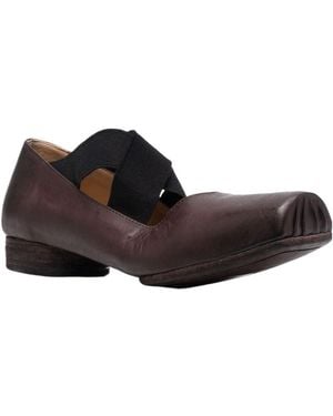 Uma Wang Square-Toe Ballet Flats - Brown