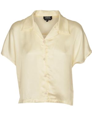 A.P.C. Buttoned Short-Sleeved Shirt - Natural