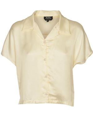 A.P.C. Buttoned Short-Sleeved Shirt - Natural