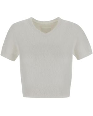 Maison Margiela V-Neck Knit Top - Grey