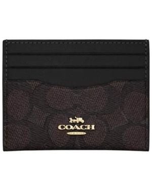 COACH Slim Id Card Case - Black