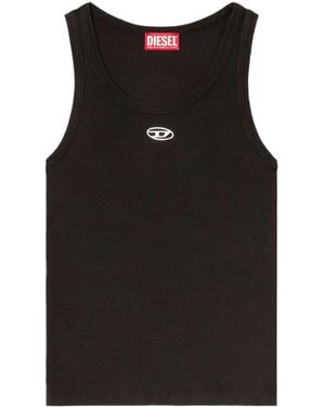DIESEL Logo Cotton Tank Top - Black