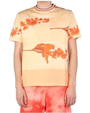 Paul Smith Printed Crewneck T-Shirt - Orange