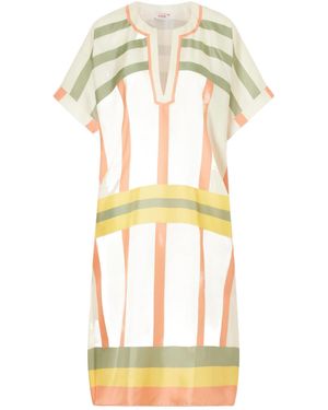 Eres Berlingot Printed Silk-Twill Kaftan - Metallic