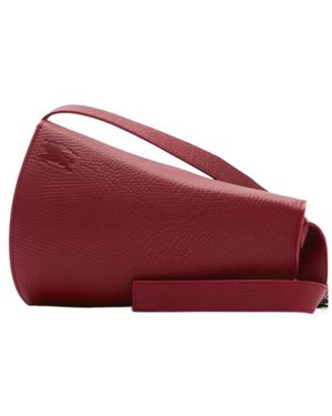 Burberry Small Horn Leather Shoulder Bag - Red