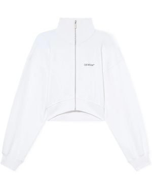 Off-White c/o Virgil Abloh Arrow Glowing Flower Cropped Jacket - White